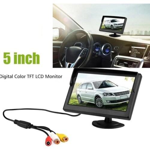 Car Monitor 5 Inch TFT LCD Screen Auto Parking System display Rear View Monitor Support VCD DVD GPS Camera with 2 Video Inputs