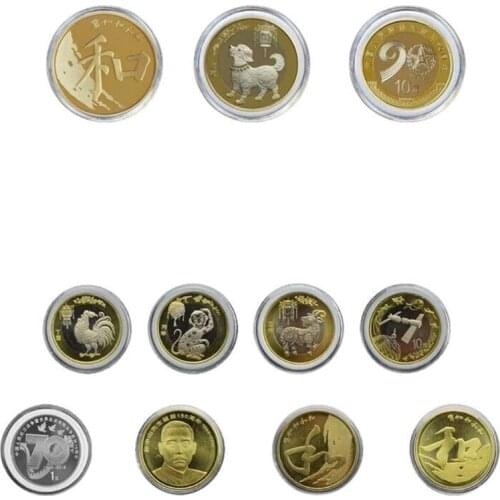 Handmade Coin Capsules Resin Mold with 200 Foam Gasket Coin Storage Box Epoxy Casting Mould Coin Collection Craft Tools 4 S ize