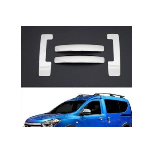 For Dacia Dokker Chrome Door Handle Kit 2012 + Stainless Steel Accessory Tunnıng Design Modified Design Sport Auto Styling