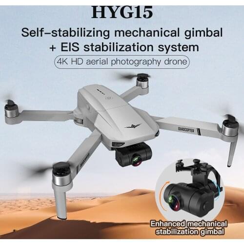 HYG15 RC Quadrocopter With Camera HD FPV GPS Drone 4K Dronne Professional 5G WiFi Two-Anixs Gimbal Foldable VS 4drc M1 Pro Dron
