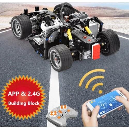 430Pcs Building Blocks 4CH 2.4G APP Phone Remote Control Car Monster Kart Brick Dual Motor Suspension Shockproof RC Car Toy Gift