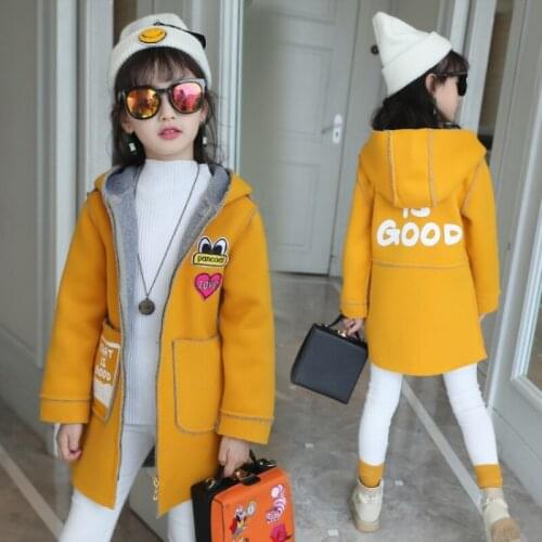 Beautiful Jacket Winter Spring Coat Outerwear Top Children Clothes School Kids Costume Teenage Girl Clothing Woolen Cloth High Q
