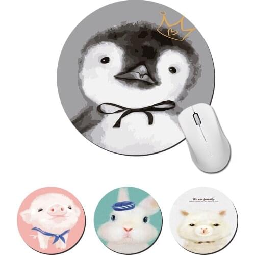 Round mouse pad animation cartoon animal best-selling game seam computer notebook office supplies rubber animation mouse pad