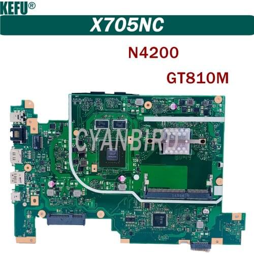KEFU X705NC original mainboard for ASUS X705NC X705N with N4200 GT810M Laptop motherboard