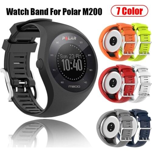 Fashion Silicone Replacement Soft Wristband Watch Strap For Polar M200 GPS Sport Watch For Polar M200 Smart Watch Accessories