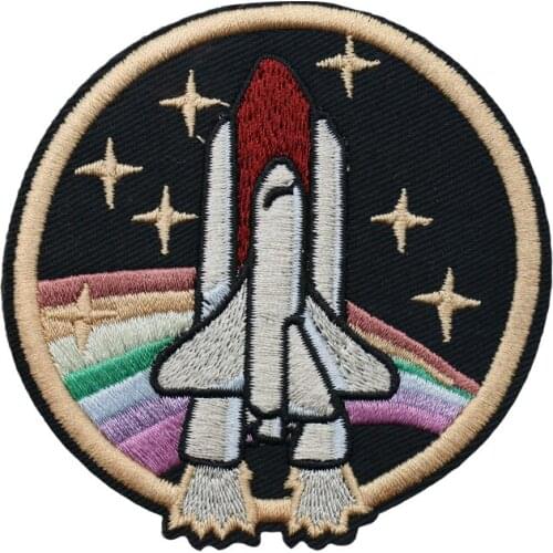 Customized Embroidered DIY Rockets Sew on Iron On velcro Patch Badge Clothes Fabric Applique patch Any size Any design