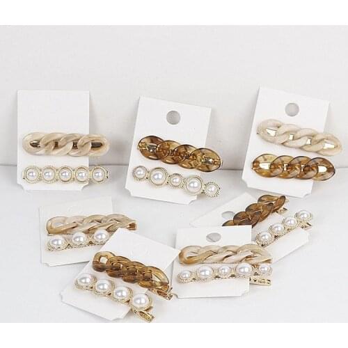 New Handmade Chain Hair Clips Gold Color Long Barrettes Hair Clips for Women Girls Korean Fashion Hairpin Hair Accessories Gifts