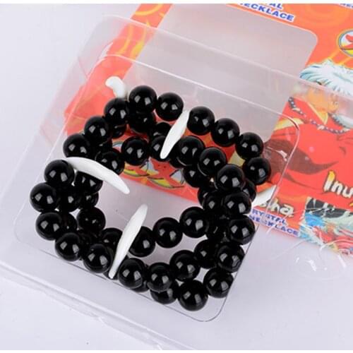 ANIME Inuyasha Necklace Cosplay Prop Bracelet Sesshoumaru Cosplay Bead Necklace Halloween Gift