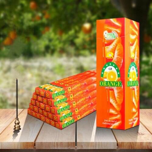 Aroma Incense Stick for Air Freshener Charming Indoor Fragrance 25 Small Boxes/ A Big Box India Incense Orange Fragrance