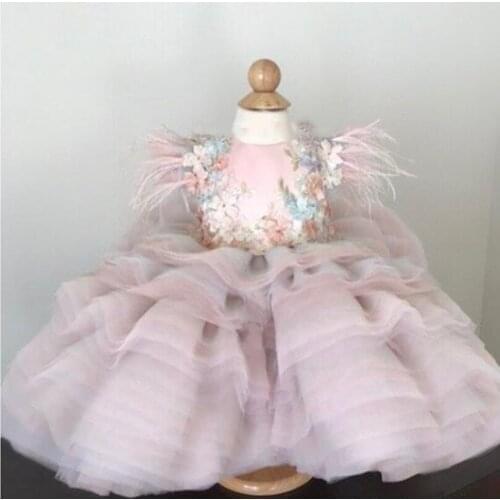 Baby Girl Dress Princess Lace Tulle Tutu Gown Formal Birthday Party Dress New Year Photography