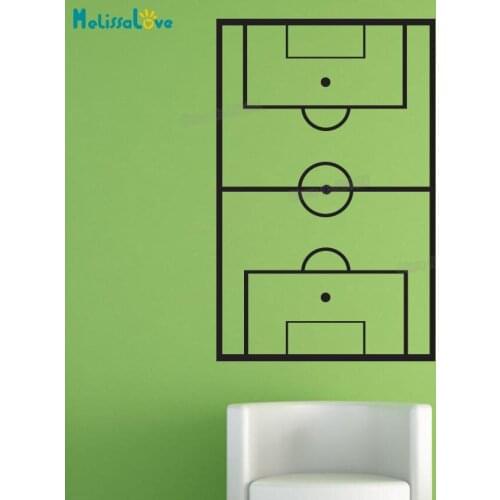 Simple Design Vinyl Wall Sticker Soccer Coach Play Board Decals Home Decor Living Room For Game Room Self-adhesive Murals YY798