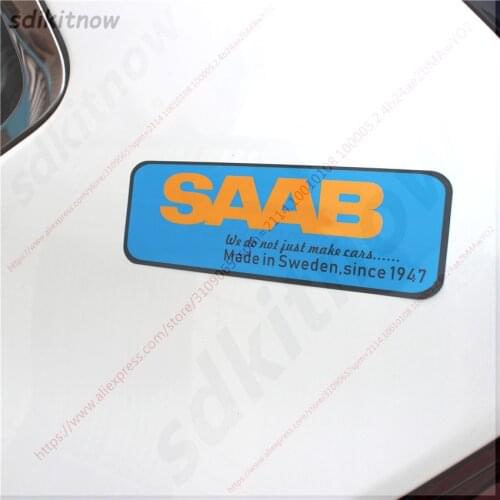 One piece Made in Sweden Color Car Decal Sticker Styling For Sweden SAAB 9-3 9-5 93 95 900 Accessories