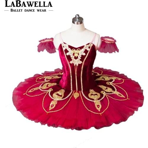 Performance Tutu Don Quixote Red Spanish Professional Ballet Tutu Costume BT8936A Girl Pancake Ballet Tutu Costume Dance Troupe