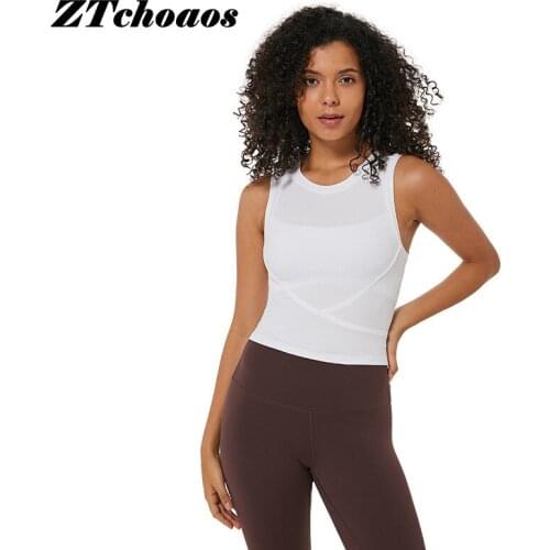 Yoga top thread sports vest womens running gathering fitness vest, Yoga vest sport bra women top sports female Yoga top