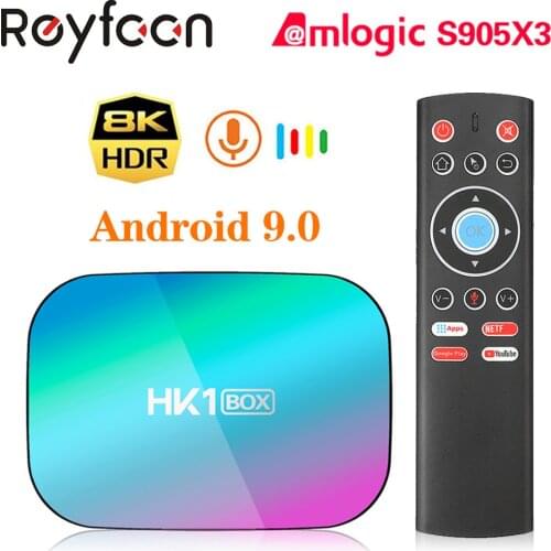 HK1 BOX 8K 4GB 128GB TV Box Amlogic S905X3 Android 9.0 1000M Dual Wifi 4K 60fps Google Player Youtube Media Player 32GB 64GB