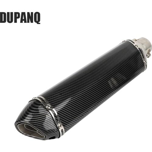 DUPANQ Motorcycle Carbon Fiber AK Exhaust Pipe Muffler For Nmax FZ1 R6 R15 R3 ZX6R ZX10 Z900 CBR1000 GSXR1000 PCX125 PCX150