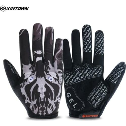 XINTOWN Winter Ciclismo Touch Screen Cycling Glove Bike Bicycle 3D GEL Sports Full Finger Glove M/L/XL