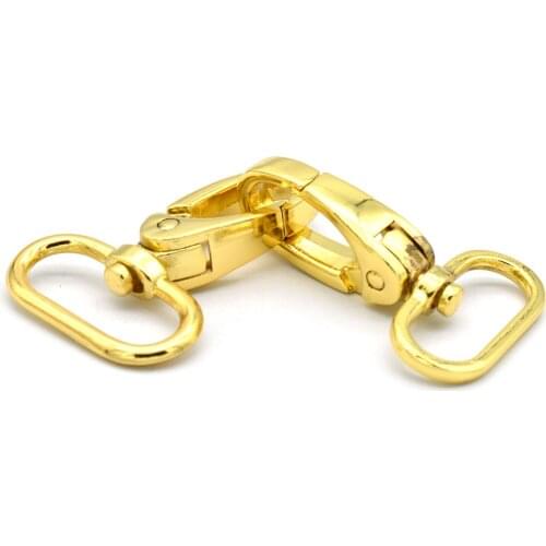 Gold Swivel Clasp Push Gate Swivel Snap Clips Trigger Snap Hook Clasp Metal Swivel Dog Hook Lobster Clasp Swivel Lobster Clasps