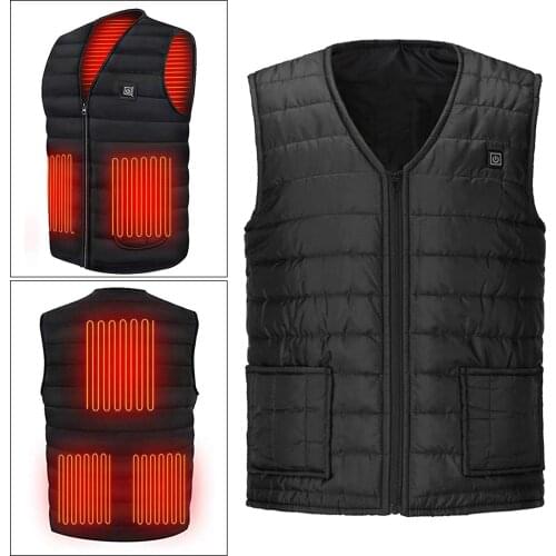 Electric Heated Vest Jacket Men Women USB Warm Up Thermal Clothing Hunting Vest Winter Heating Waistcoat for Hiking Hunting