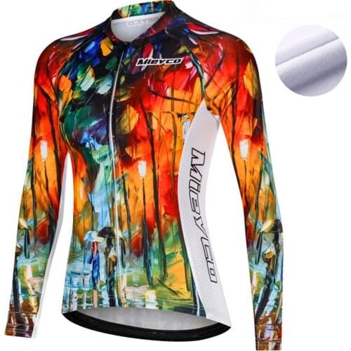 Winter Thermal Fleece Cycling Jersey Women Mountain Racing MTB Jacket Bike Road Bike Long Sleeve Windbreaker Coats and Jackets