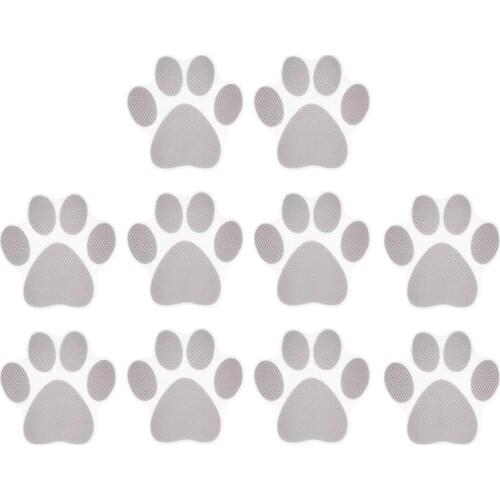 10/20pcs Dog Footprint Stickers Cartoon Bathtub Stickers Slip Prevention Decals Self-Adhesive Tub Pasters Anti Slide Sticker