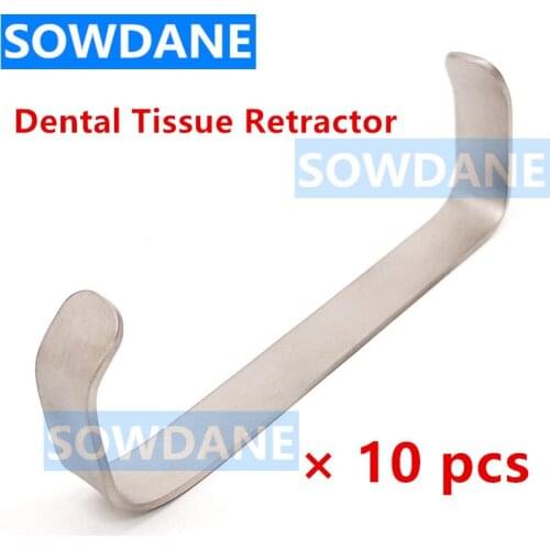 10 pcs Dental Surgical Tissue Retractor Twin Hold Lip and Cheek Opener Handheld Retractors Double Ends Implant Instrument Tool