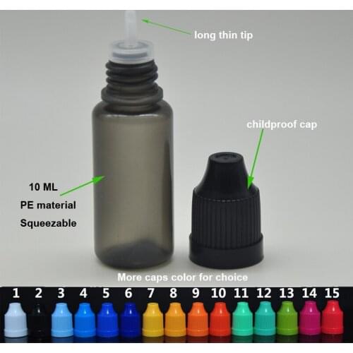60pcs 10 ml liquid bottle empty plastic dropper bottle 10ml with child safety cap