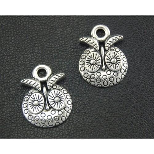 8pcs Silver Color owl head with pattern Charm Jewelry Making DIY Handmade Craft 17x13mm A1789