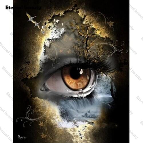 Abstract Eye Diamond Painting 5D Diy Full Square/Round Drill Rhinestone Picture Diamond Embroidery Mosaic Cross Stitch Handmade