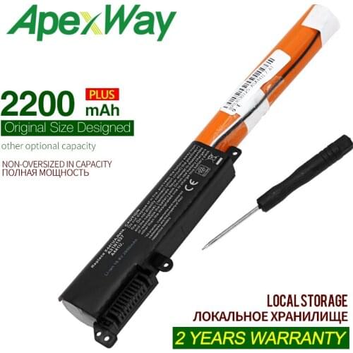 Apexway 10.8V 2200mAh Laptop Battery A31N1537 0B110-00420200 For Asus For VivoBook Max X441UB X441UR X441UV Serie