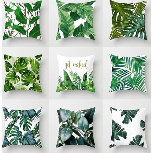 Coussin Vert Capa Almofada Decorativa Kussens Woondecoratie Luxe Federe Cuscini Divano Cusions Cover Tropical Leaf Pillow