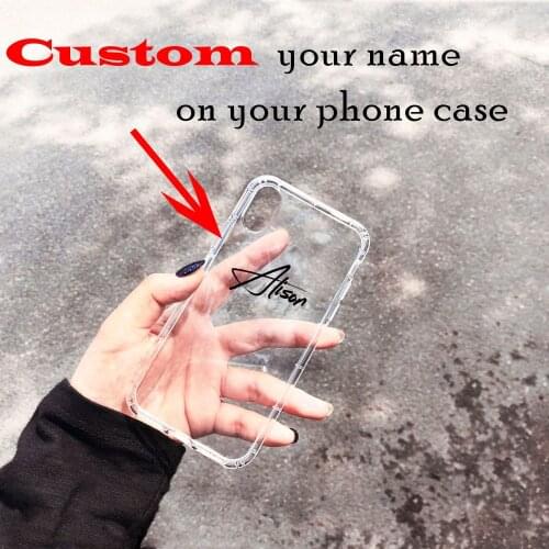 Custom your name logo image on cases for iphone 11 pro max case for iphone XS MAX XS XR 6/7/8plus Cover Soft TPU DIY Name design