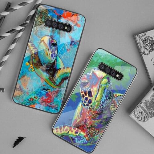 Green Sea Turtle Phone Case Tempered Glass For Samsung S20 Plus S7 S8 S9 S10 Plus Note 8 9 10 Plus