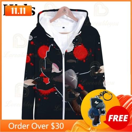Crow Shooter Kids Hoodie Leon Browlers Spike 3D Print Sweatshirt Tops Boys Girls Browling Cartoon Star, Tops Teen Clothes