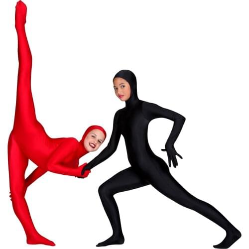 SPEERISE Children Face Open Black Zentai Kids Suits One Piece Tights Full Body Boys Spandex Nylon Girls Costumes