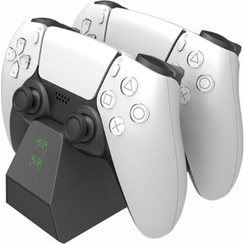 Dual Charger Station for PS5 Controller Dock Controller Charger Curved Dual Charging Base Dock for PS5 Joystick Gamepad