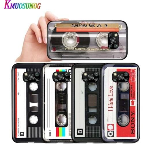 Classical Old Cassette For Xiaomi Redmi K30 K30S Mi 10T Lite Pro Poco X3 NFC X2 M3 M2 F2 Pro C3 F1 Soft Black Phone Case