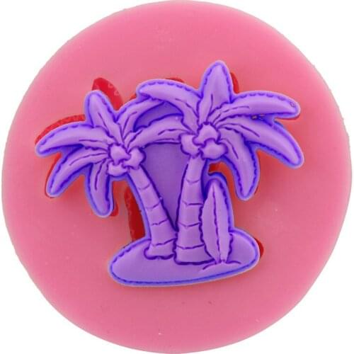 Coconut Tree Shaped Chocolate Candy Jello 3D Silicone Cake Mold Soap Mould Cake Tool