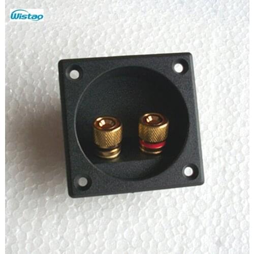 Square Binding Post Type Speaker Terminal Box Board Cup Wire Cable Connector 56.5mm x 56.5mm Black HIFI DIY Free Shipping