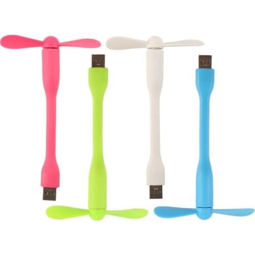 Mini USB Fan Flexible Bendable For Power Bank Laptop Cell Phone Portable Hand Fan Computer Summer Gadget