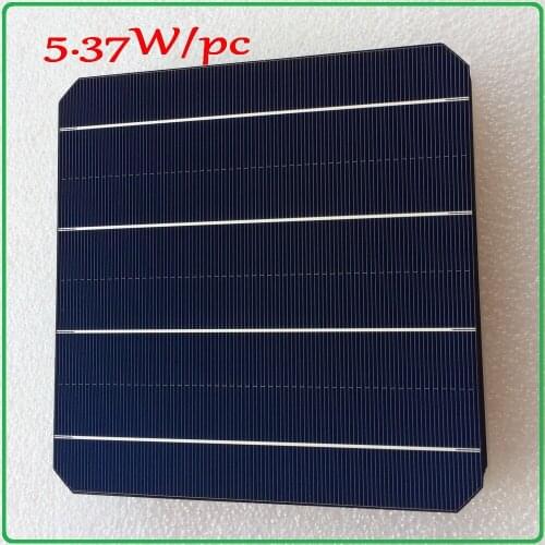 Mono solar cell panel 21.6% high efficiency 5.37W/pc enough power output A grade monocrystalline DIY solar panel cell 6x6