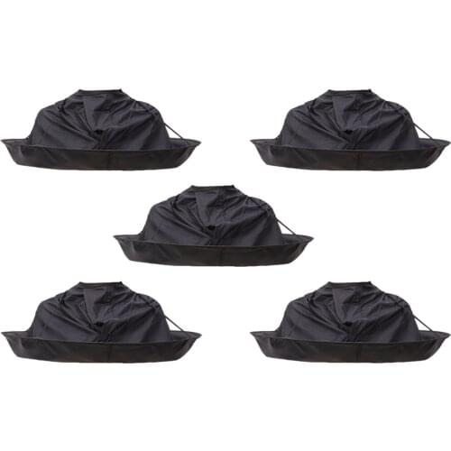 5x Pro Hair Cutting Cape Hair Catcher Hairdressing Umbrella Cloak Kit Black