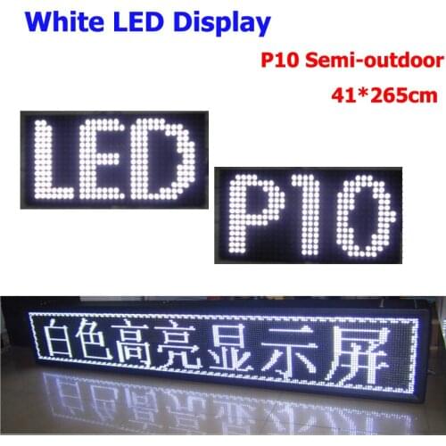 2015 New product china manufacture led sign 41*265cm store bank advertising billboard p10 white led panel 320*160mm