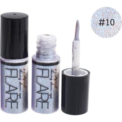 Dazzling Silver Rose Gold Color Glitter Diamond Eye Liner Liquid Discoloration Monochrome Shine With Sequins Brightening TSLM1