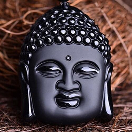 KYSZDL Natural obsidian scrub buddha pendant wholesale new style Shakya Muni necklace pendant jewelry gift