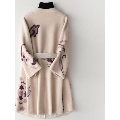 Coat Fur Real Female 100% Wool Coats Winter Jacket Women Clothes 2020 Sheep Shearling Jacket Long Coat Manteau Femme MY s