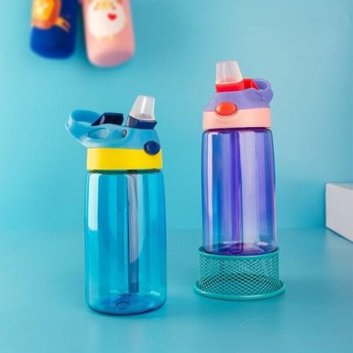 Plastic Cups with Lid Straw Water Bottle Drinkware Sport Bootle Outdoor Child Gourd Eco Friendly Camping Equipment Bike Bottle