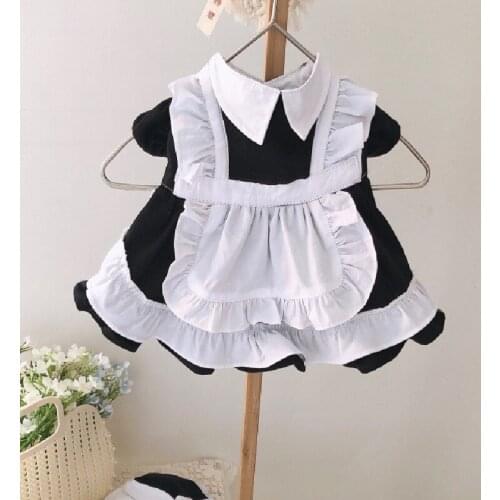 Maltese Lolita Dress Cat Bichon Skirt Pomeranian Maid Dress Shih Tzu Lolita Clothes Chihuahua Yorkshire Mini Dog Costumes Poodle