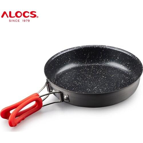 ALOCS Portable Compact Camping 18cm 7" Folding Non-Stick Frying Fry Pan Frypan Cookware For Outdoor Hiking Picnic Backpacking