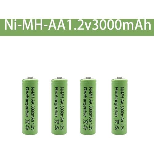 2021 lote 1,2V 3000 mAh NI MH AA Pre-cargado bateras recargables NI-MH recargable AA batera para juguetes micrfono de la cmara